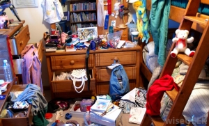 Kid's cluttered room