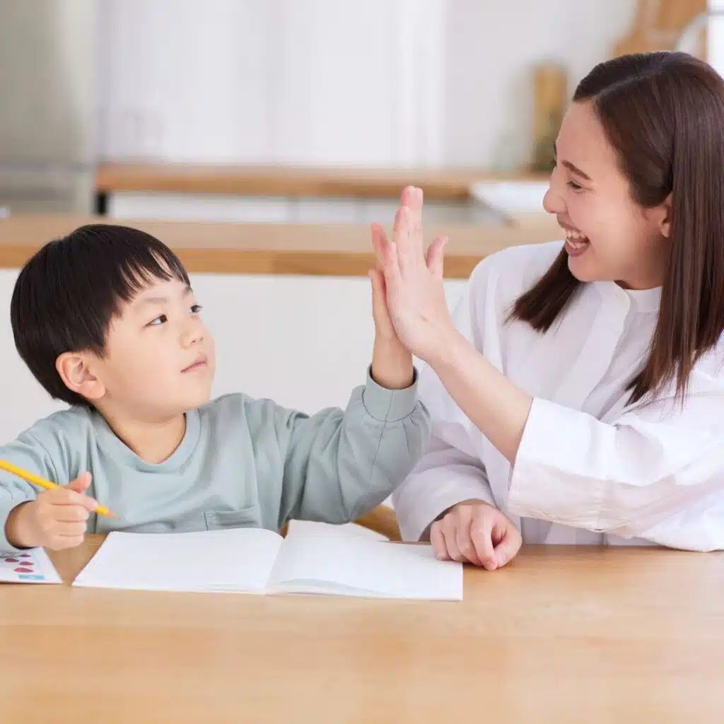 tutor with student learning french