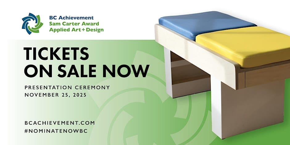 2025 Sam Carter Award in Applied Art + Design Presentation Ceremony and Reception - BC Parent Newsmagazine