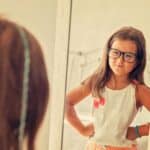 A girl looking in the mirror no compliment needed.