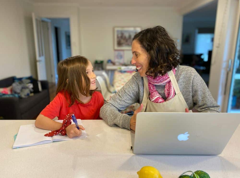 Mother and child learning