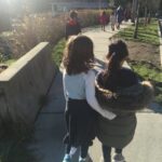 walking back to school